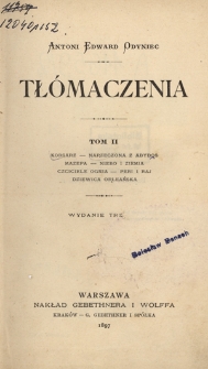 Korsarz ; Narzeczona z Abydos ; Mazeppa ; Niebo i ziemia ; Czciciele ognia ; Peri i raj ; Dziewica Orleańska