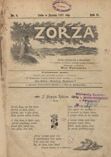 Zorza : pismo miesięczne z obrazkami R. 2, Nr 1 (styczeń 1901)
