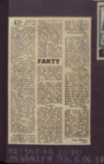 Fakty : [wycinek prasowy, Sztandar Ludu,6.06.1987 r.]