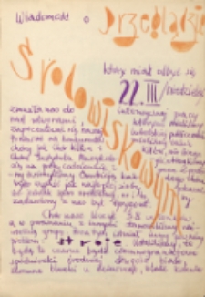 Przegląd Środowiskowy, [22.03.1970 r.]