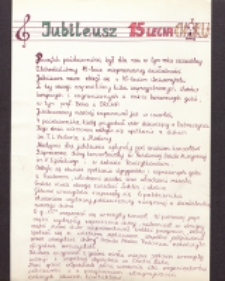 Jubileusz 15 lecia Chóru