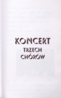 Koncert trzech chórów, [Uniwersytet Warszawski]