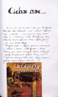 Cicha noc : [wieczór kolęd i pastorałek, 12.01.2001 r.]