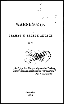 Warneńczyk : dramat w trzech aktach