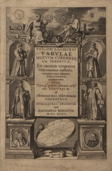Philippi Lansbergi Tabvlae motvvm coelestium perpetuae : ex omnium temporum observationibus constructae, temporumque omnium observationibus consentientes [...]