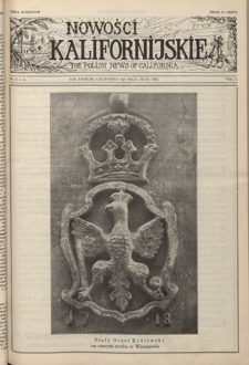 Nowości Kalifornijskie = The Polish News of California / editor C. M. Sobanski.Vol. 1, nr 3-4 (4-go maja 1924)