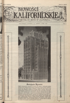 Nowości Kalifornijskie = The Polish News of California / editor C. M. Sobanski.Vol. 1, nr 7-8 (1-go czerwca 1924)