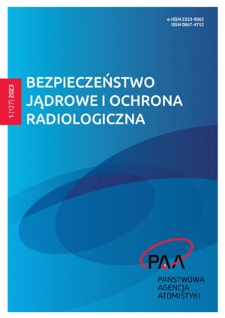 Bezpieczeństwo Jądrowe i Ochrona Radiologiczna. - 2023, nr 1=127