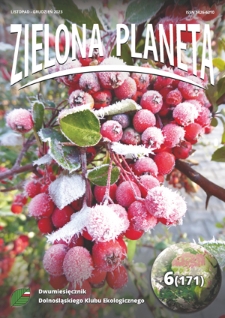 Zielona Planeta : dwumiesięcznik Okręgu Dolnośląskiego PKE / Okręg Dolnośląski Polskiego Klubu Ekologicznego.2023, 6=171
