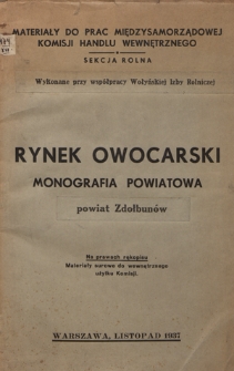 Monografia produkcji sadowniczej i handlu owocarskiego na obszarze powiatu zdołbunowskiego