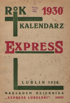 Kalendarz Express na Rok 1930