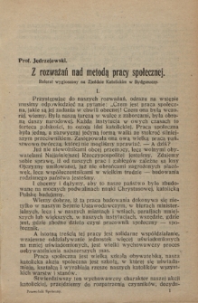 Przewodnik Społeczny : miesięcznik poświęcony kierownictwu stowarzyszeń polskich. R. 3, nr 1 (październik 1921)