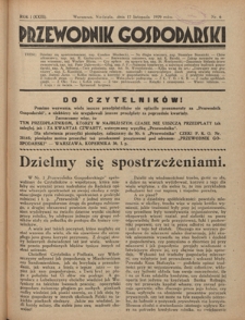 Przewodnik Gospodarski : organ Centralnego Towarzystwa Organizacyj i K&oacute;łek Rolniczych R. 1 [23], nr 6 (17 listopada 1929)