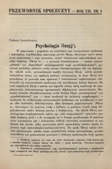 Przewodnik Społeczny : miesięcznik poświęcony kierownictwu stowarzyszeń polskich. R. 12, nr 4 (1931)