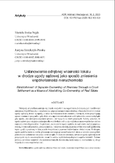 Ustanowienie odrębnej własności lokalu w drodze ugody sądowej jako sposób zniesienia współwłasności nieruchomości
