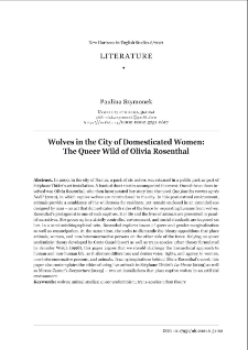 Wolves in the city of domesticated women: the queer wild of Olivia Rosenthal