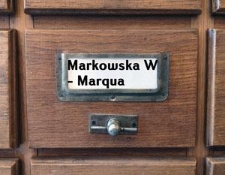 MARKOWSKA W.-MARQUA Katalog alfabetyczny