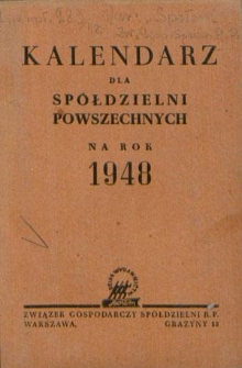 Kalendarz dla Sp&oacute;łdzielni Powszechnych na Rok 1948