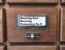 MATERIALY DOD-MATERIALY POMOCNICZE DO C. Katalog alfabetyczny