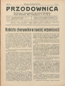 Przodownica : ilustrowany dwutygodnik dla kobiet wiejskich : organ Wydziału Kół Gospodyń C.T.O. i K. R. R. 4, nr 6 (2 kwietnia 1933)