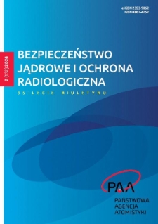 Bezpieczeństwo Jądrowe i Ochrona Radiologiczna. 2024, nr 2=132
