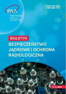 Bezpieczeństwo Jądrowe i Ochrona Radiologiczna. - 2025, nr 1=135