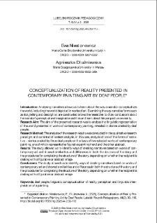 Conceptualization of reality presented in contemporary painting art by deaf people