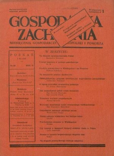 Gospodarka Zachodnia : miesięcznik gospodarczy Wielkopolski i Pomorza. R. 2, nr 13 (1 listopada 1937)