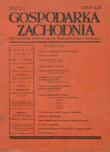Gospodarka Zachodnia : miesięcznik gospodarczy Wielkopolski i Pomorza R. 3, nr 36 (1 maja (1939)