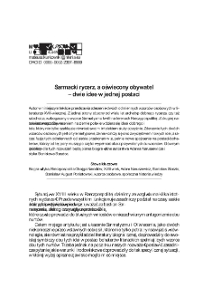 Sarmacki rycerz, a oświecony obywatel&ndash; dwie idee w jednej postaci