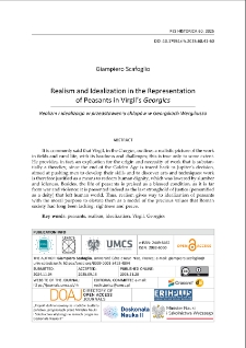 Realism and idealization in the representation of peasants in Virgil&rsquo;s Georgics