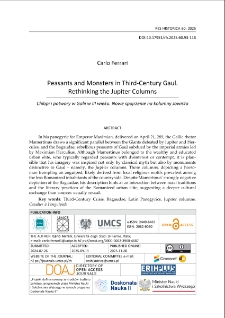Peasants and monsters in Third-Century Gaul. Rethinking the Jupiter columns