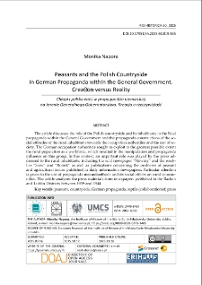 Peasants and the Polish countryside in German propaganda within the General Government. Creation versus reality