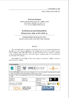 Kozł&oacute;wka przed Zamoyskimi. Właściciele d&oacute;br w XV&ndash;XVIII w.