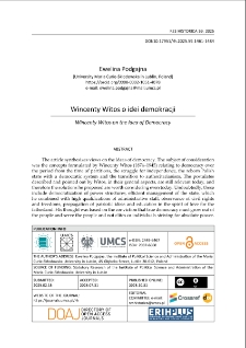 Wincenty Witos o idei demokracji