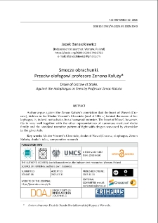 Smocze obrachunki. Przeciw olofagowi profesora Zenona Kałuży