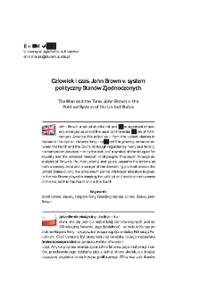 Człowiek i czas. John Brown v. system polityczny Stan&oacute;w Zjednoczonych