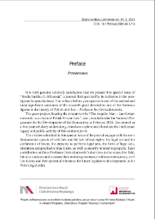 Studia Iuridica Lublinensia. - Vol. 34, 3 (2025). Preface