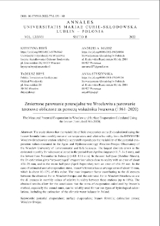 Zmierzone parowanie potencjalne we Wrocławiu a parowanie terenowe obliczone za pomocą wskaźnika Iwanowa (1961&ndash;2020)
