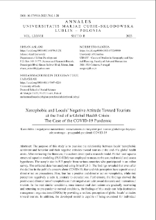 Xenophobia and locals&rsquo; negative attitude toward tourists at the end of a global health crisis: the case of the COVID-19 pandemic