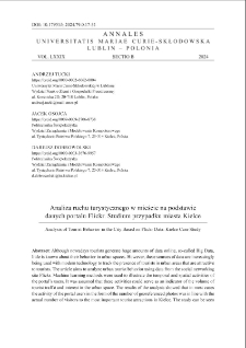 Analiza ruchu turystycznego w mieście na podstawie danych portalu Flickr. Studium przypadku miasta Kielce