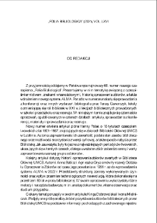 Folia Bibliologica Vol. 66 (2025) - Od redakcji