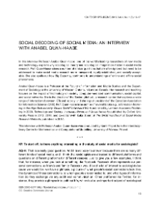 Social decoding of social media: an interview with Anabel Quan-Haase