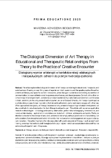 The dialogical dimension of art therapy in educational and therapeutic relationships: fromtheory to the practice of creative encounter