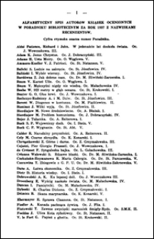 Poradnik Bibljoteczny Zjednoczenia Polskich Towarzystw Oświatowych : miesięcznik ułatwiający wybór książek dla bibljotek : dodatek do czasopisma "Oświata Polska" Spis autorów za Rok 1937