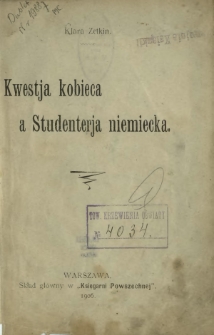 Kwestja kobieca a studenterja niemiecka