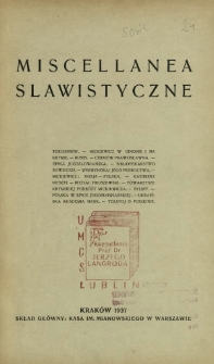 Miscellanea slawistyczne