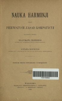 Nauka harmonji oraz pierwszych zasad kompozycyi
