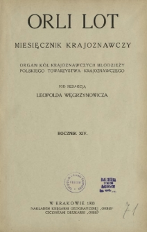 Orli Lot : miesięcznik krajoznawczy. Treść R. 14 "Orlego Lotu"