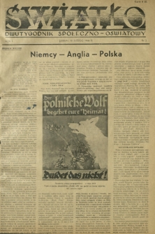Światło : dwutygodnik społeczno-oświatowy. R. 1, nr 2 (15 lutego 1946)